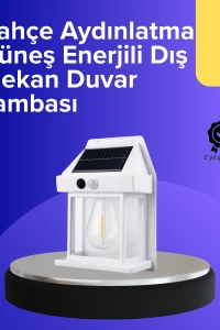 Güneş Enerjili Hareket Sensörlü Duvar Lambası
