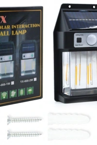 Güneş Enerjili Hareket Sensörlü Duvar Lambası