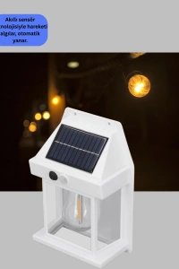 Güneş Enerjili Hareket Sensörlü Duvar Lambası