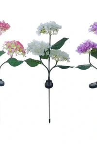 Güneş Enerjili Kazıklı Çiçek LED Lamba