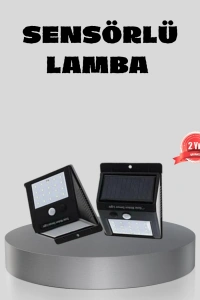 Güneş Enerjili Sensörlü Dış Mekan Duvar Lambası – 3 Modlu, 2200mAh Pil, 120° Algılama