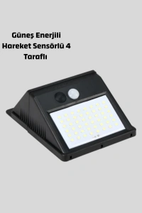 Güneş Enerjili Sensörlü Dış Mekan Duvar Lambası – 3 Modlu, 2200mAh Pil, 120° Algılama