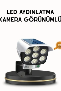 Güneş Paneliyle Şarj Olan Hareket Sensörlü Dış Mekan Güvenlik Lambası Ayarlanabilir