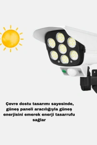 Güneş Paneliyle Şarj Olan Hareket Sensörlü Dış Mekan Güvenlik Lambası Ayarlanabilir