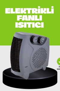Güvenli Elektrikli Fanlı Isıtıcı Termostatlı Hızlı Isıtma