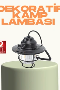 Hafif ve Taşınabilir Retro Tasarım Kamp Lambası