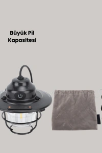 Hafif ve Taşınabilir Retro Tasarım Kamp Lambası