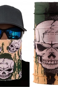 Haki Kuru Kafa Baskılı Buff Bandana 25x48 cm