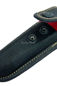 Hakiki Deri Çakı Kılıfı No:3 - 13 cm, Kemerlikli
