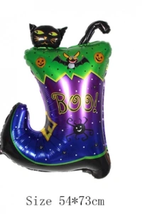 Halloween Çizmeli Kara Kedi Folyo Balon