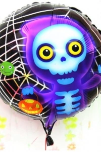 Halloween İskelet Hayalet Folyo Balon 18 inç