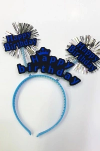 Happy Birthday Neon Renk Doğum Günü Tacı 12 Adet