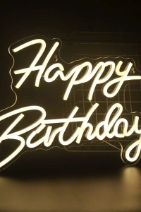 Happy Birthday Yazılı Neon Led Işık
