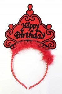 Happy Birthday Yazılı Neon Renk Taç 12 Adet