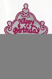 Happy Birthday Yazılı Neon Renk Taç 12 Adet