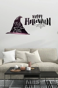 Happy Halloween Temalı Duvar Stickerı