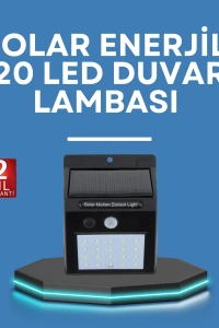 Hareket Algılamalı Solar LED Güvenlik Lambası