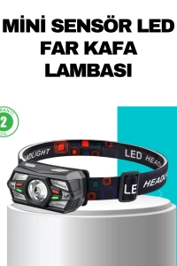 Hareket Sensörlü Şarjlı LED Far Suya Dayanıklı Çok Modlu