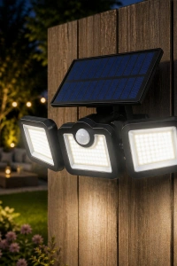 Hareket Sensörlü Solar Bahçe Lambası Güçlü LED Duvar Projektörü