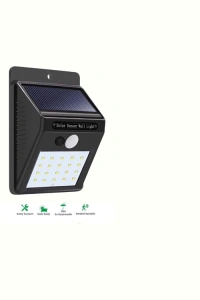 Hareket Sensörlü Solar Lamba | 120° Algılama Açısı, 3-4 Metre Mesafe, Suya Dayanıklı LED