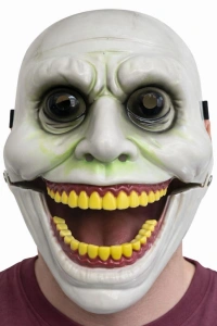 Hareketli Çene Mekanizmalı Korku Maskesi Yeşil