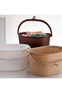 Hasır Görünümlü Mandal Sepeti