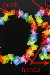 Hawaii Çiçekli Kolye Bileklik Seti