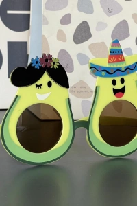 Hawaii Temalı Avokado Gözlük