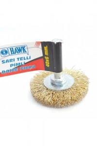 Hawk HA10127 Pimli Sarı Tel Daire Fırça 40x6 mm