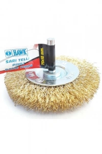 Hawk HA10133 Pimli Sarı Tel Daire Fırça 75x10 mm