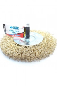 Hawk HA10135 Pimli Sarı Tel Daire Fırça 100x10 mm