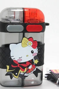 Hello Kitty Figürlü Çift Bölmeli Pipetli Suluk