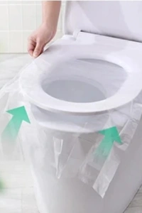 Hijyenik Tek Kullanımlık Klozet Kapağı Poşeti 50 Adet POŞETLİ