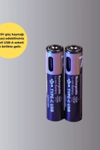 Hızlı Şarj Teknolojili USB Şarjlı AAA Pil – 40 Dakikada Tam Şarj