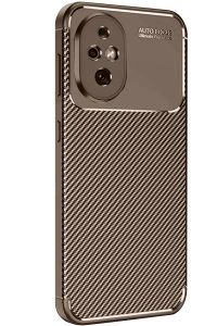 Honor 200 Kılıf Auto Focus Karbon Kapak - Kahverengi
