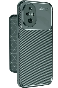 Honor 200 Kılıf Auto Focus Karbon Kapak - Koyu Yeşil
