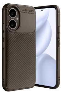 Honor 400 Kılıf Auto Focus Karbon Kapak - Kahverengi