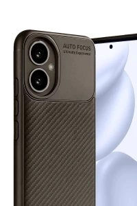 Honor 400 Kılıf Auto Focus Karbon Kapak - Kahverengi