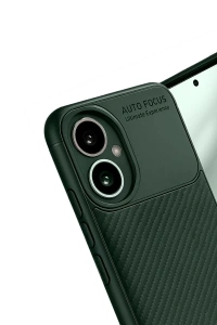 Honor 400 Kılıf Auto Focus Karbon Kapak - Koyu Yeşil
