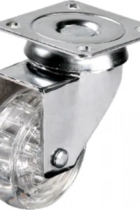 Hts 301 - 50x20 mm Şeffaf Makaralı Tablalı Teker