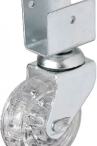 Hts 328 - 50x20 mm Şeffaf Makaralı Kısa U Tablalı Teker 4 Adet