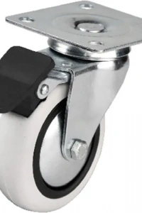 Hts 353 - 75x25 mm PVC Makaralı Tablalı Frenli Teker 4 Adet