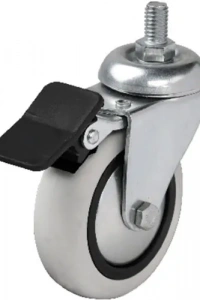 Hts 354 - 75x25 mm PVC Makaralı Vidalı Frenli Teker 4 Adet