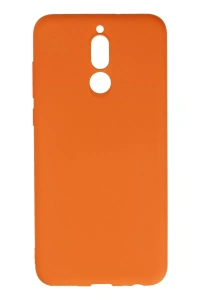 Huawei Mate 10 Lite Kılıf Nano içi Kadife Silikon - Turuncu