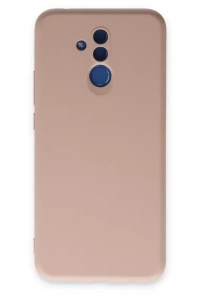 Huawei Mate 20 Lite Kılıf Nano içi Kadife Silikon - Pudra