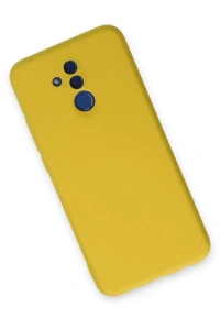 Huawei Mate 20 Lite Kılıf Nano içi Kadife Silikon - Sarı