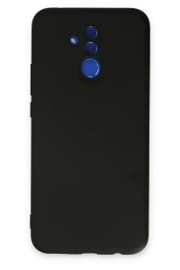 Huawei Mate 20 Lite Kılıf Nano içi Kadife Silikon - Siyah