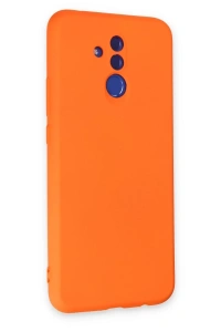 Huawei Mate 20 Lite Kılıf Nano içi Kadife Silikon - Turuncu