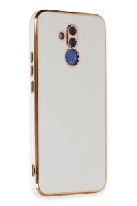 Huawei Mate 20 Lite Kılıf Volet Silikon - Beyaz