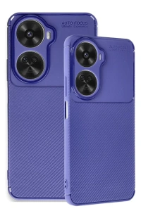 Huawei Nova 12 SE Kılıf Auto Focus Karbon Kapak - Lacivert